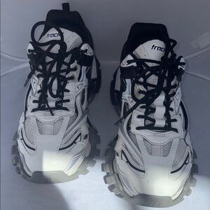 Balenciaga Track 2 Open Sneakers Black White
